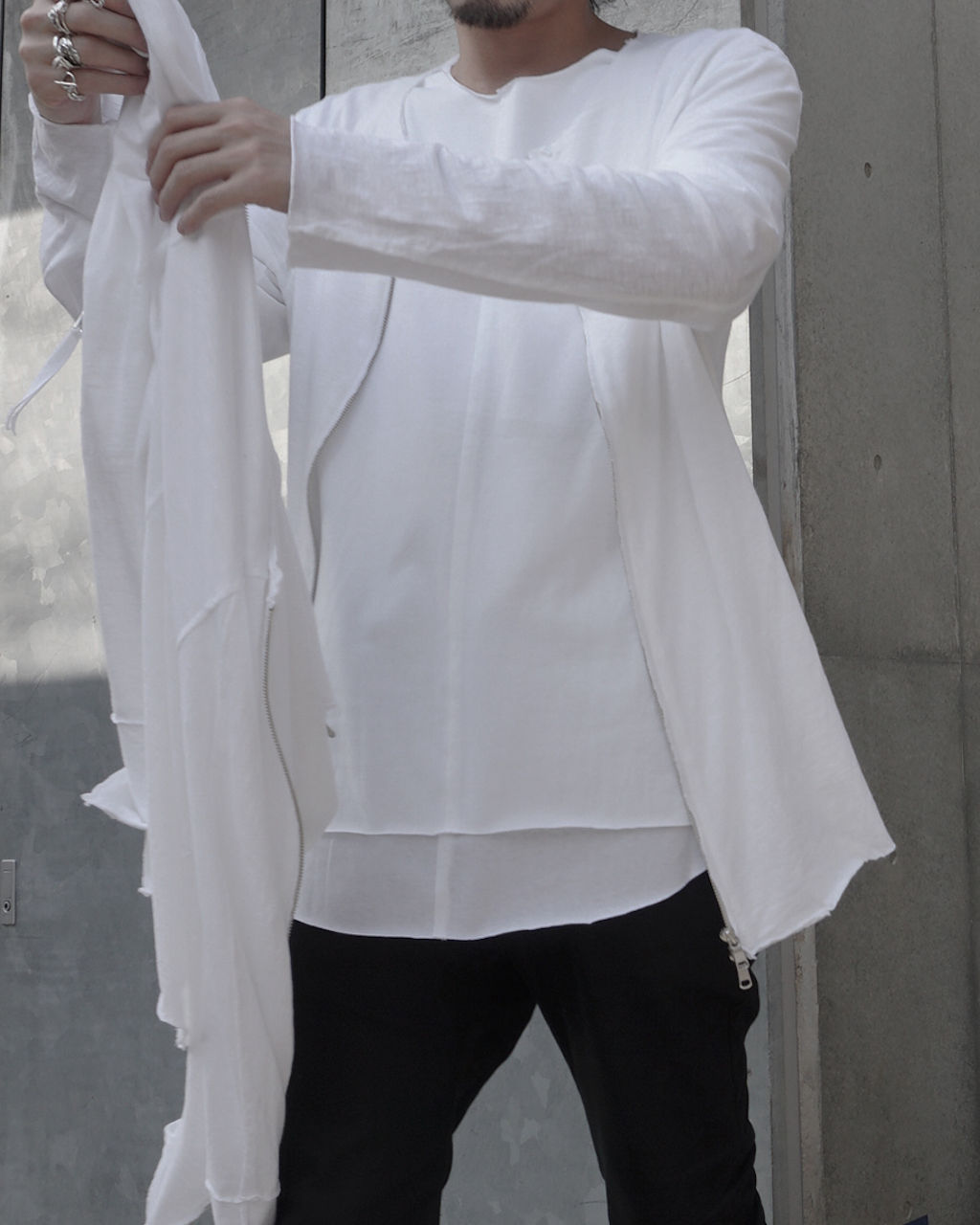 size1 askyy レイヤード ボンバージャケット ミスチル 桜井 着 VERSE408 [Mr.children 桜井和寿様ご着用 20SS LAYERED GILET の